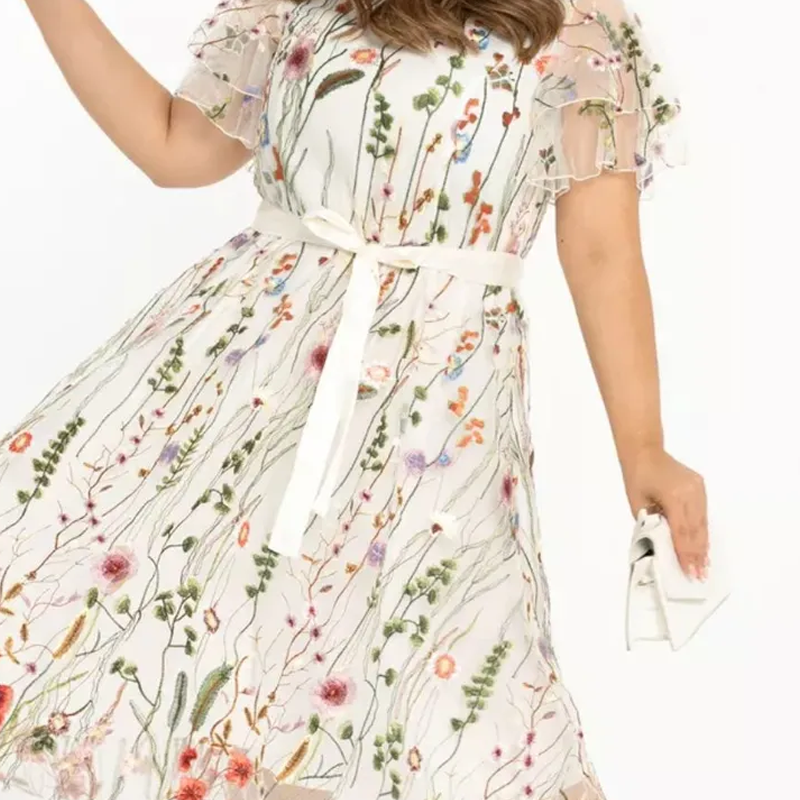 🔥👗 Elegancka i zwiewna sukienka w kwiaty