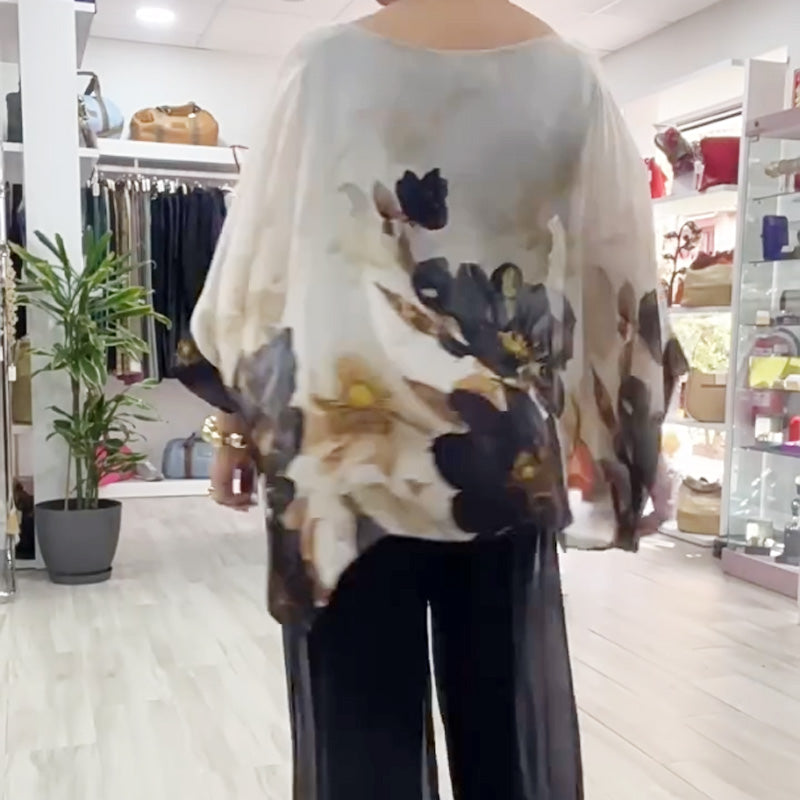 🔥👚👖Casualowy top damski z okrągłym dekoltem z nadrukiem