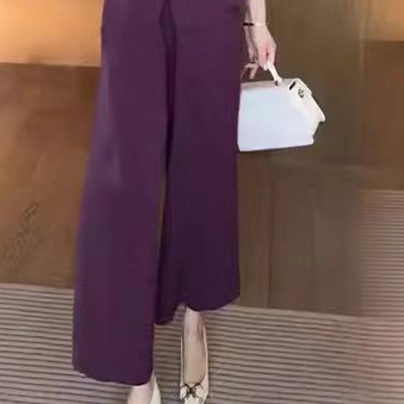 🔥👚👖Damski kombinezon 2-częściowy: krótkie rękawy i spodnie z szerokimi nogawkami