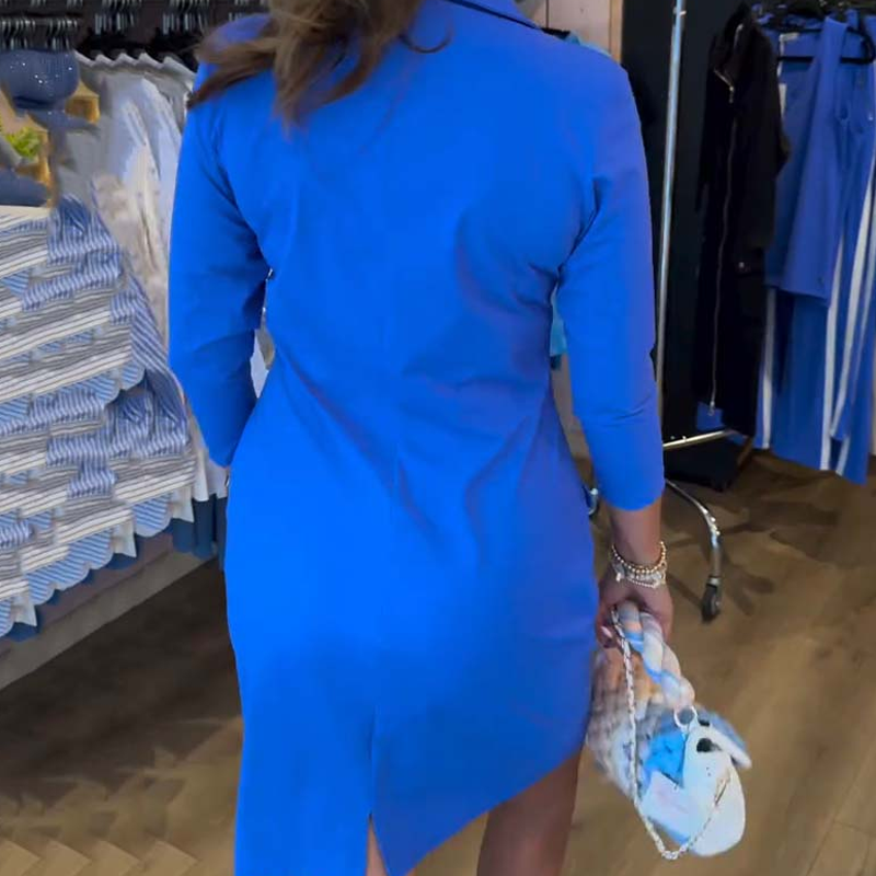 🔥👗Elegancka sukienka zapinana na zamek, opinająca biodra