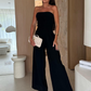 🔥👗Kombinezon z odkrytymi ramionami i szerokimi nogawkami dla kobiet