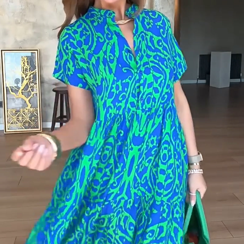 🔥👗Długa sukienka damska z nadrukiem