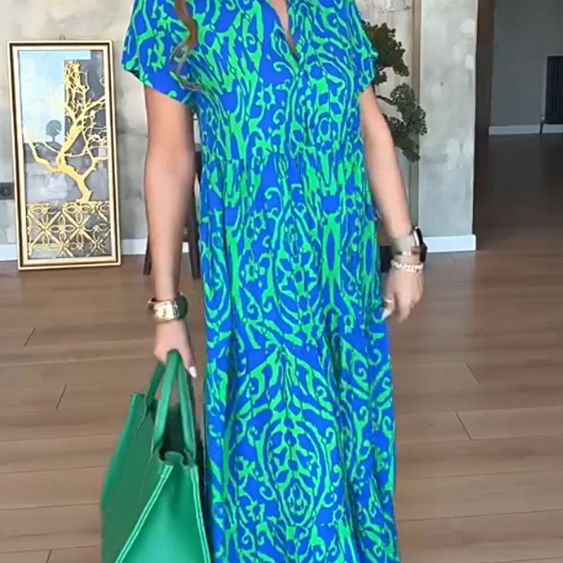 🔥👗Długa sukienka damska z nadrukiem