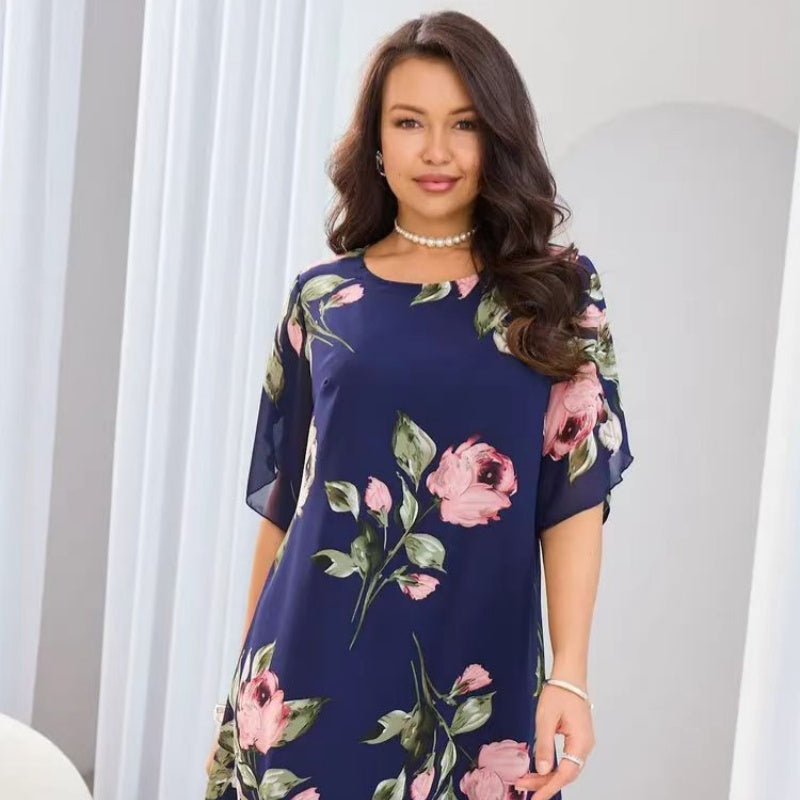 🔥👗Damska sukienka z nadrukiem w kwiaty