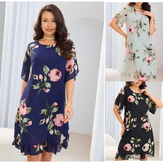 🔥👗Damska sukienka z nadrukiem w kwiaty