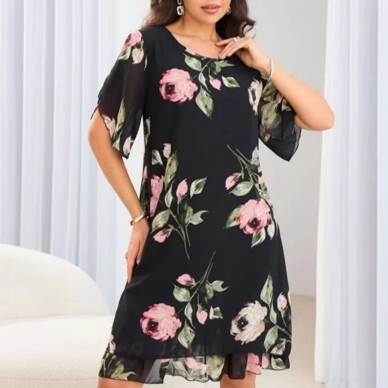 🔥👗Damska sukienka z nadrukiem w kwiaty