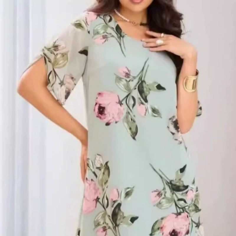 🔥👗Damska sukienka z nadrukiem w kwiaty