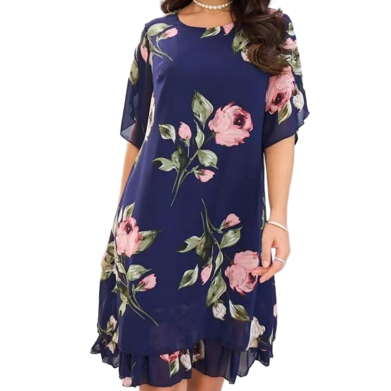🔥👗Damska sukienka z nadrukiem w kwiaty