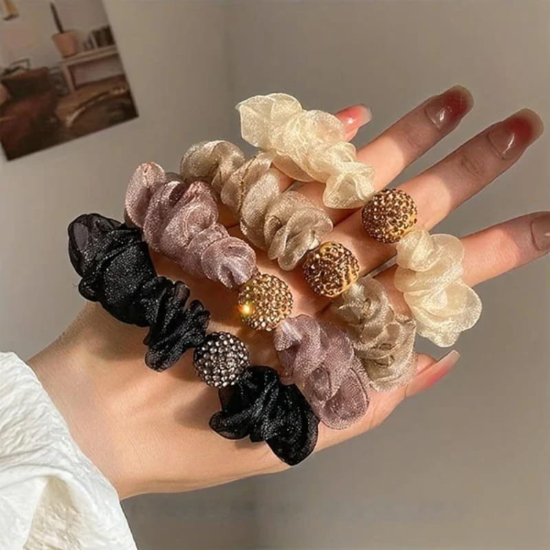 🔥✨Kup 1, otrzymaj 2 gratis💕Eleganckie opaski do włosów z siateczki z kryształkami