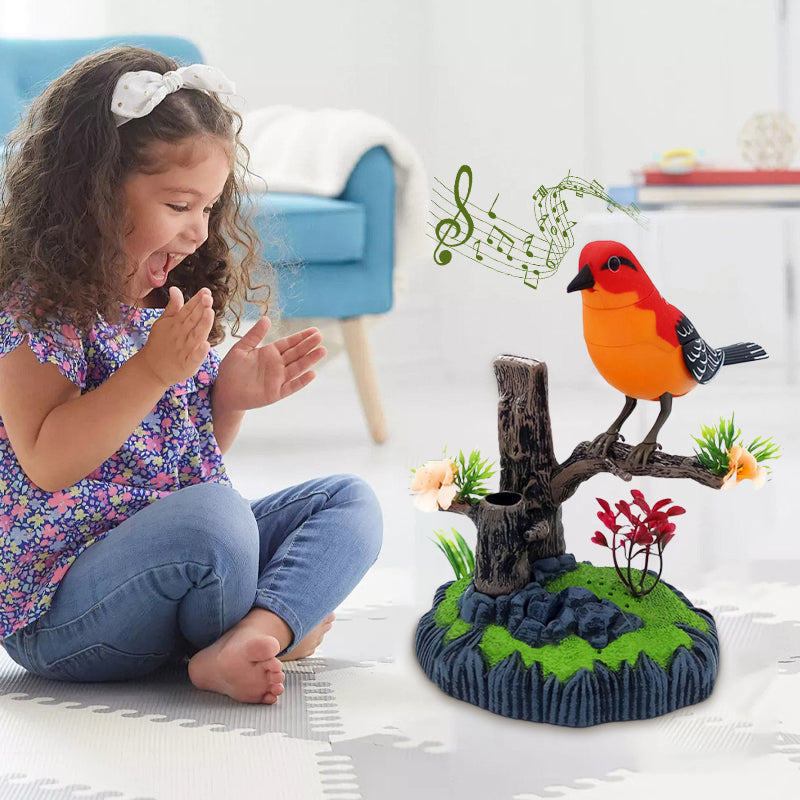 🔥🦜Aktywowana głosem zabawka interaktywna z ćwierkającym ptakiem