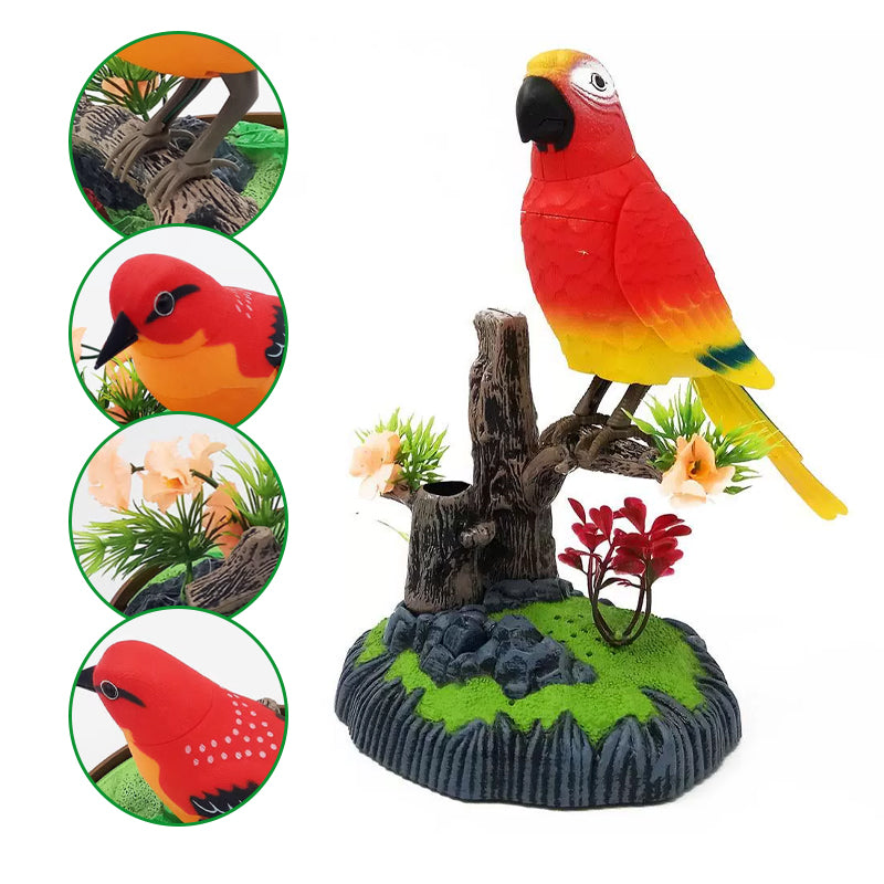 🔥🦜Aktywowana głosem zabawka interaktywna z ćwierkającym ptakiem