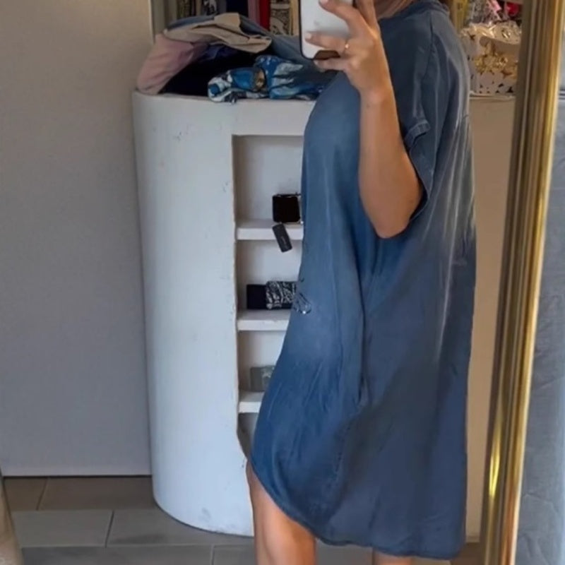 🔥👗Lekka, swobodna sukienka z dekoltem w kształcie litery V