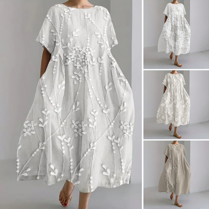 🔥👗Damska, miękka, swobodna, luźna, luźno dopasowana sukienka midi