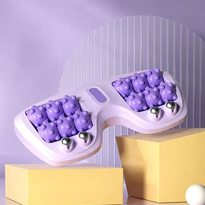 💜🦶 Przenośny masażer do stóp z podwójnymi rolkami