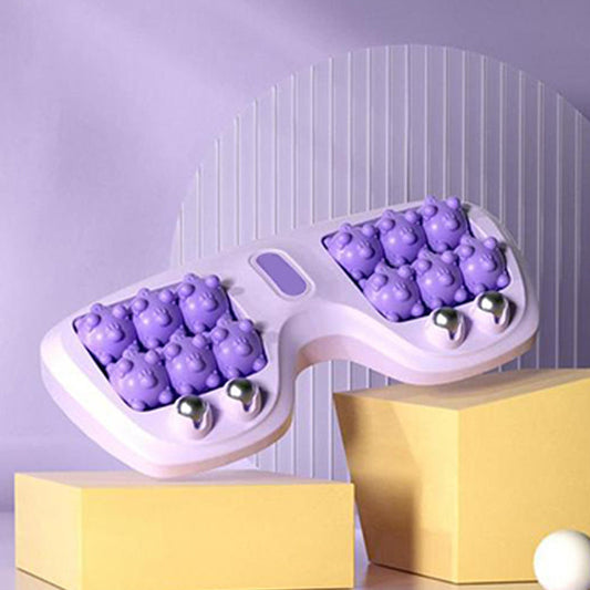 💜🦶 Przenośny masażer do stóp z podwójnymi rolkami