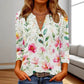🔥👚Damski swobodny top z nadrukiem i dekoltem w serek