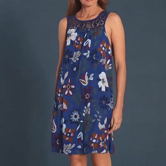 🔥👗Modna damska sukienka bez rękawów z nadrukiem