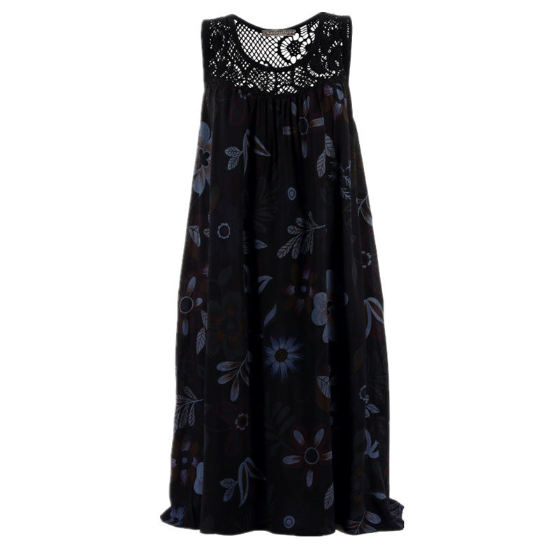 🔥👗Modna damska sukienka bez rękawów z nadrukiem