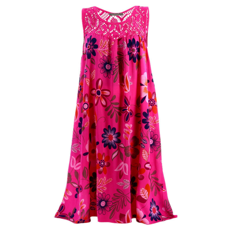 🔥👗Modna damska sukienka bez rękawów z nadrukiem