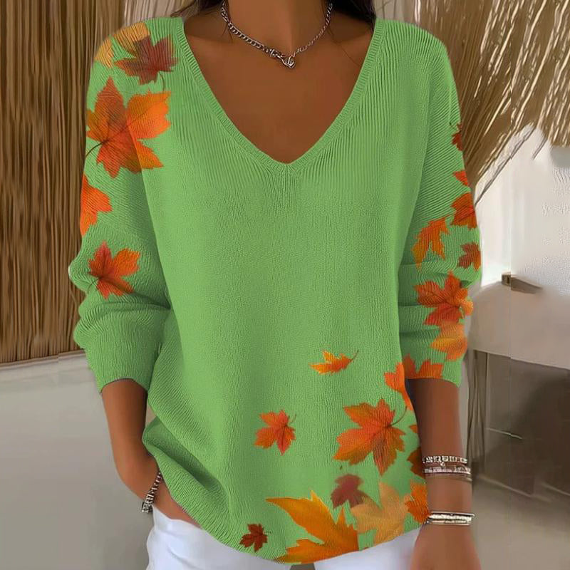 🔥👚Dzianinowa bluza z długimi rękawami🍂