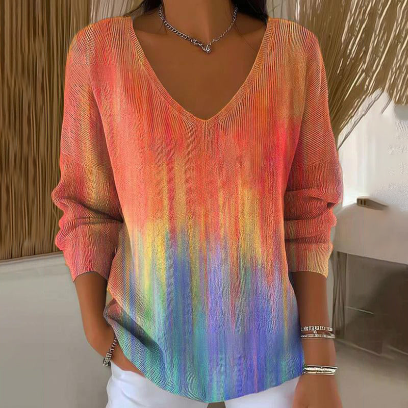 🔥👚Dzianinowa bluza z długimi rękawami🍂