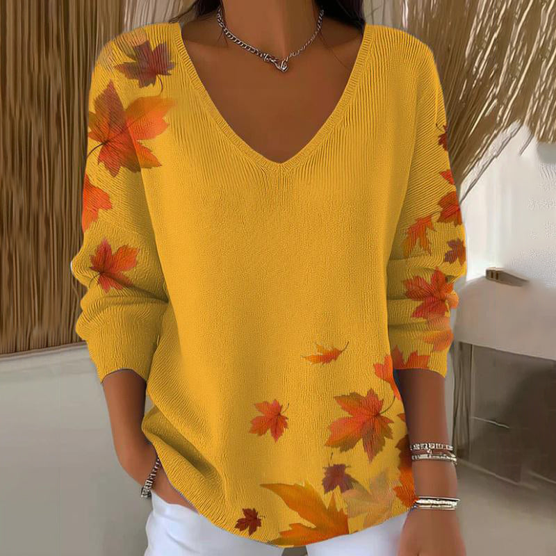 🔥👚Dzianinowa bluza z długimi rękawami🍂