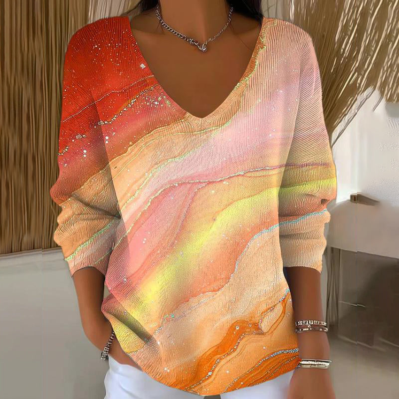 🔥👚Dzianinowa bluza z długimi rękawami🍂