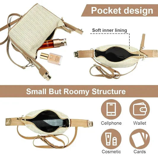 🔥🧰Stylowa torebka typu crossbody dla kobiet z odpinanym paskiem i klamrą