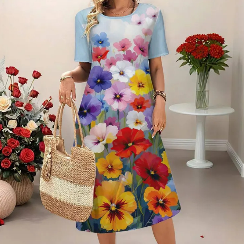 🔥👗Damska sukienka casualowa z kwiatowym nadrukiem
