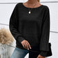 🔥👚【S-3XL】Solidna bluzka w paski z okrągłym dekoltem i długimi rękawami