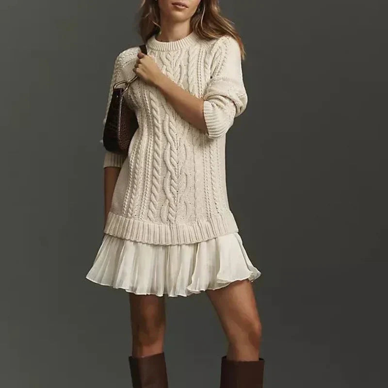 🔥✨【S-3XL】(Customized) Women's Knit Sweater Dress🧶 - Soft mid-weight, versatile - Ships within 7 days