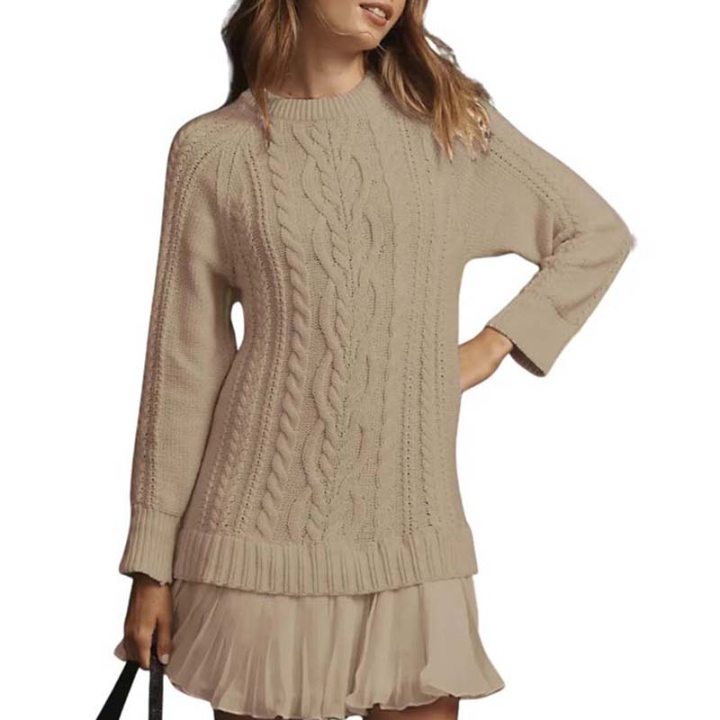 🔥✨【S-3XL】(Customized) Women's Knit Sweater Dress🧶 - Soft mid-weight, versatile - Ships within 7 days