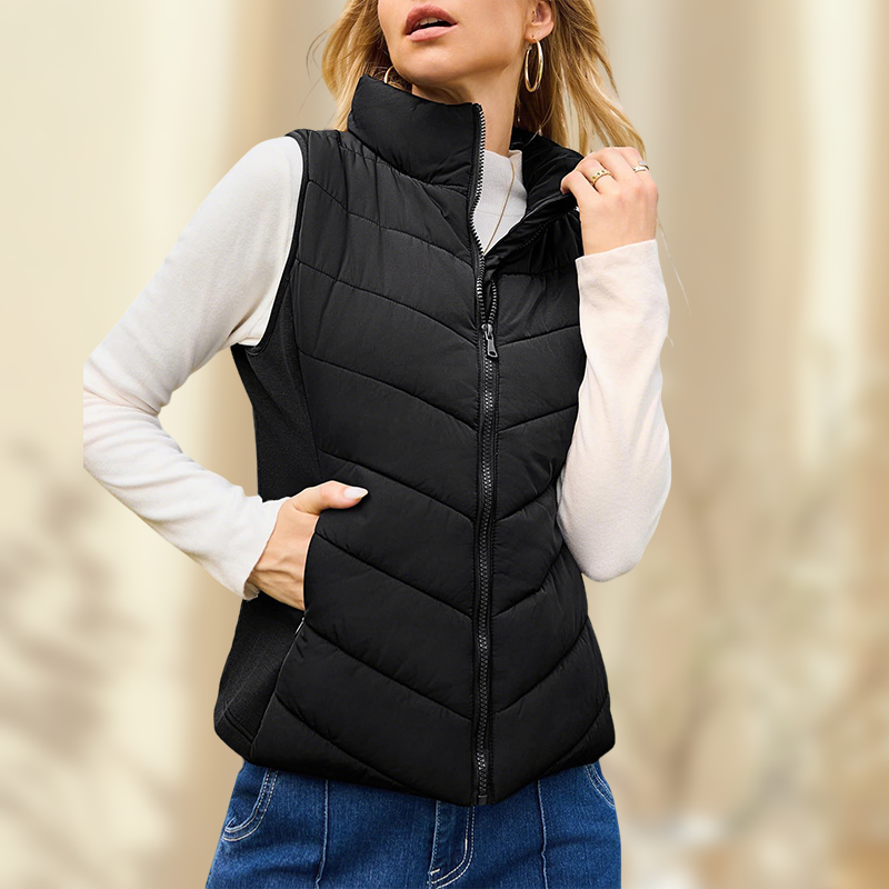 🔥✨【S-3XL】Ciepła kamizelka damska z kołnierzem stojącym