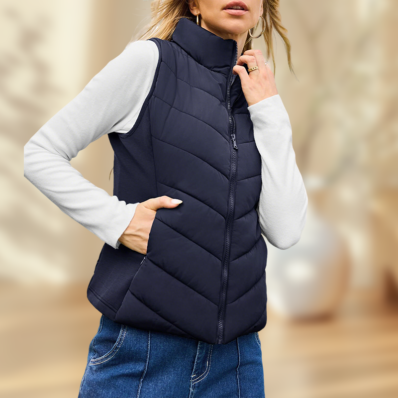 🔥✨【S-3XL】Ciepła kamizelka damska z kołnierzem stojącym