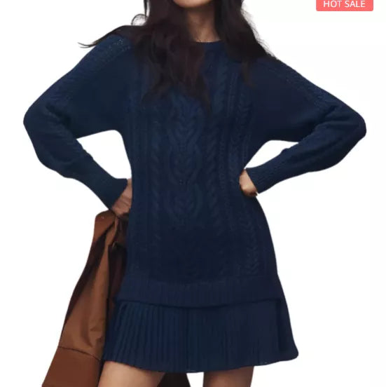 🔥✨【S-3XL】(Customized) Women's Knit Sweater Dress🧶 - Soft mid-weight, versatile - Ships within 7 days