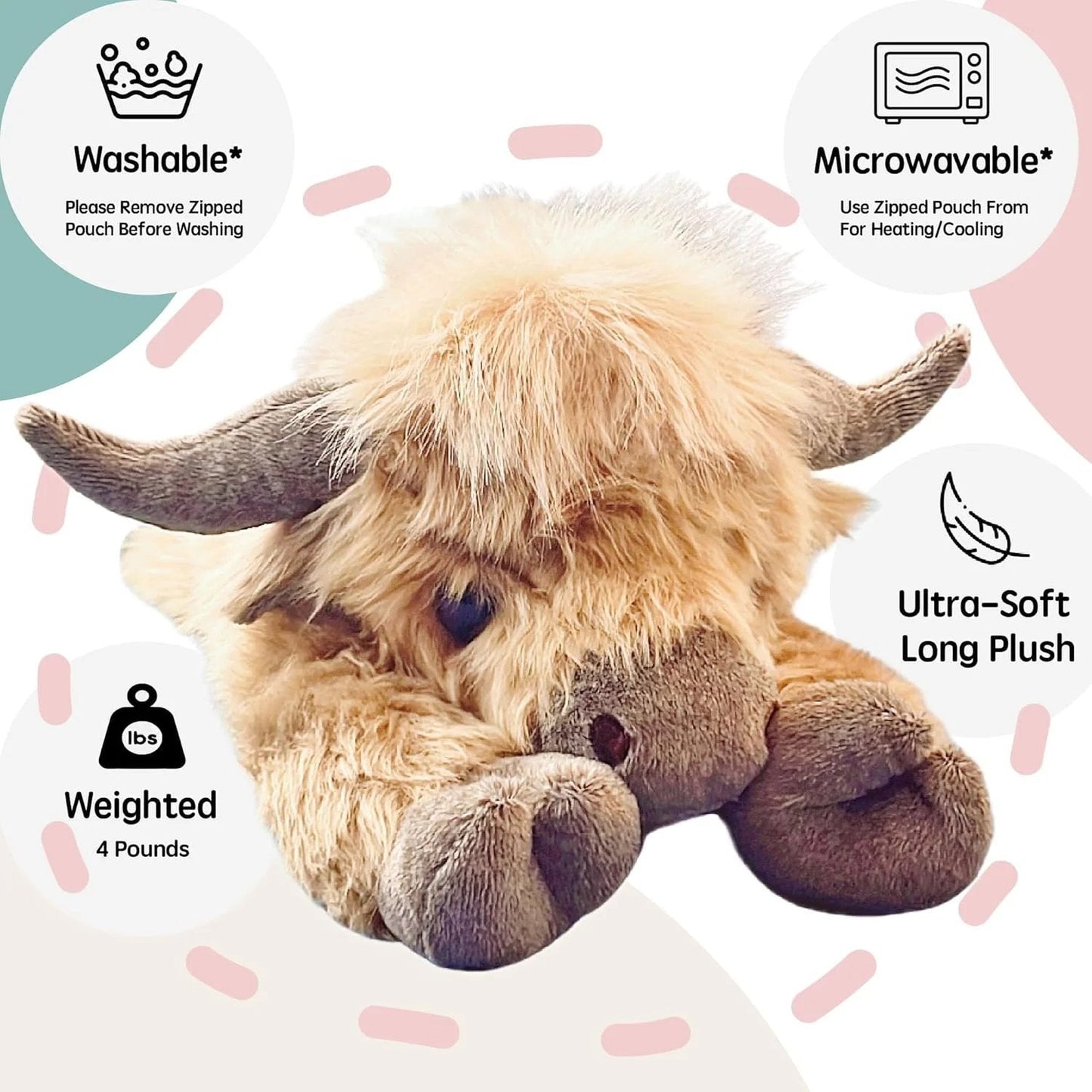 🔥🐮Słodka przytulna zabawka w kształcie krowy górskiej
